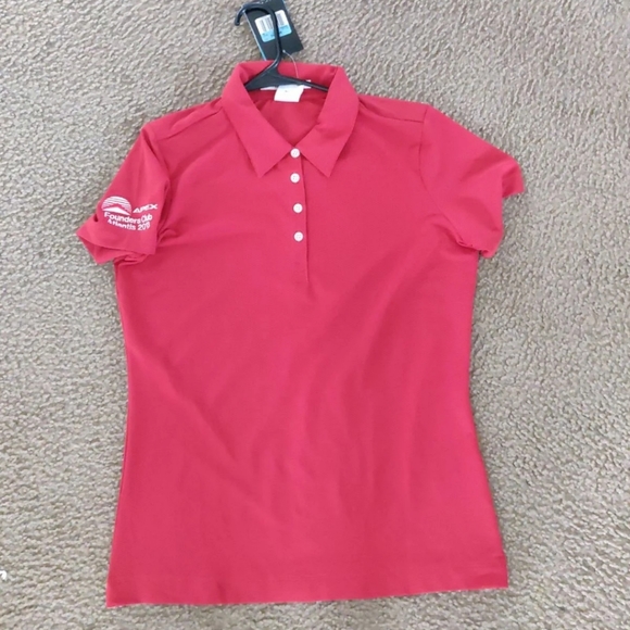 Nike Golf Red Polo Shirt Women's M Ladies/Women's Dri-Fit Diamond 358890… - Picture 1 of 6